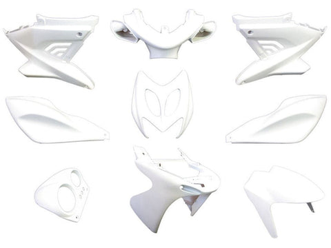 fairing kit EDGE 9-piece white matt for Yamaha Aerox, MBK Nitro EDGE BIKEPARTS MOTOVEIKALS 21