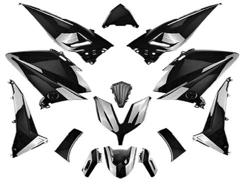 fairing parts kit 14-piece black for Yamaha T-Max 530 2015-2017 TUNR MOTOVEIKALS 21