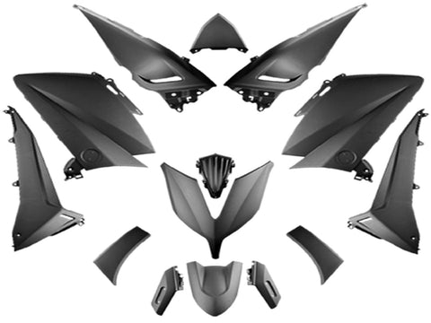 fairing parts kit 14-piece black matt for Yamaha T-Max 530 2015-2017 TUNR MOTOVEIKALS 21