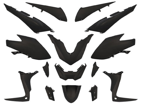 fairing parts kit 15-piece black matt for Yamaha T-Max 560, T-Max 560 ABS Euro3 2017-2019 TUNR MOTOVEIKALS 21