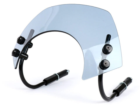 Flyscreen with black brackets -MOTO NOSTRA, w=340mm, h=105mm- Vespa GTS 125-300 HPE (2019-) cc - smoke grey MOTO NOSTRA MOTOVEIKALS 21