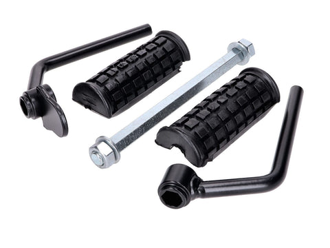 Footrest bracket with rubbers black for Puch Maxi OEM STANDARD MOTOVEIKALS 21