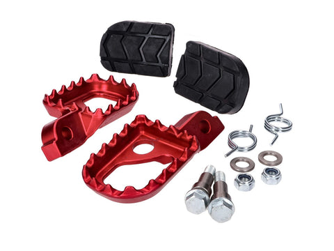 Footrest set CNC red 16x24x3mm for Beta RR50 Enduro DIVERSE / IMPORT MOTOVEIKALS 21
