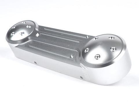 Fork link cover -MOTO NOSTRA, CNC, silver, straight fork link- Vespa GT 125 (ZAPM31100), Vespa GT 200 (ZAPM31200), Vespa GT 60 (ZAPM45102), Vespa GT L 125 (ZAPM31101), Vespa GT L 200 (ZAPM31200), Vespa GTS 125 (ZAPM31300, ZAPMA3100), Vespa GTS 125 i.e. Su MOTO NOSTRA MOTOVEIKALS 21