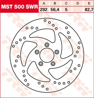Frnt Brk Disc Xl/Bt Swpt Rght TRW TRW MOTOVEIKALS 21