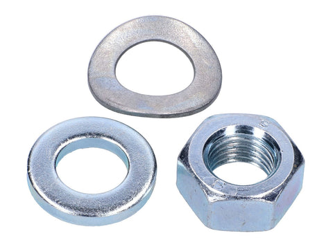 front axle standard parts set M12x1.5 w/ wheel hub cover washer for Simson S50, S51, S53, S70, S83, SR50, SR80 OEM STANDARD MOTOVEIKALS 21
