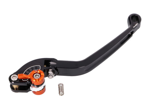 front brake lever Puig 2.0 adjustable, folding - black orange PUIG MOTOVEIKALS 21