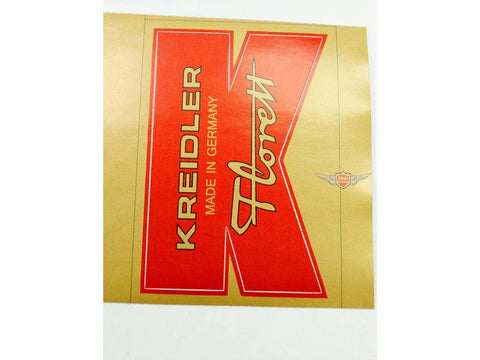 Front mudguard sticker red gold for Kreidler Florett egg tank Super K54 DIVERSE / IMPORT MOTOVEIKALS 21
