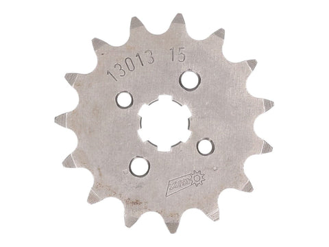 front sprocket 420 - 15 teeth for Piaggio / Derbi D50B0, EBE, EBS = IP38030-15 OEM STANDARD MOTOVEIKALS 21