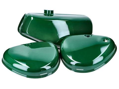 fuel tank and side cover set dark green for Simson S50, S51, S70 DIVERSE / IMPORT MOTOVEIKALS 21
