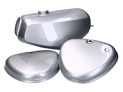 fuel tank and side cover set silver metallic for Simson S50, S51, S70 DIVERSE / IMPORT MOTOVEIKALS 21