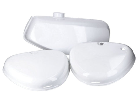 fuel tank and side cover set white for Simson S50, S51, S70 DIVERSE / IMPORT MOTOVEIKALS 21