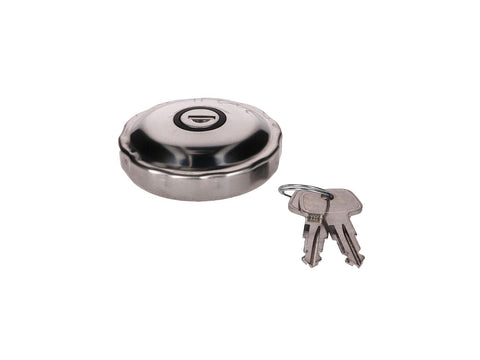 fuel tank cap chromed (w/ lock) for Simson S50, S51, SR50, Schwalbe, Sperber, Spatz, Star DIVERSE / IMPORT MOTOVEIKALS 21