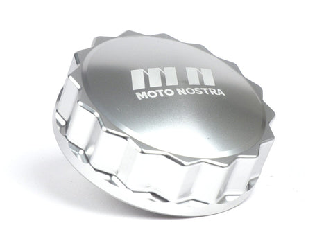 Fuel tank cap -MOTO NOSTRA, CNC, silver- Vespa GTS 125 (ZAPMA3100, ZAPMA3200, ZAPMA3700), Vespa GTS 150 (ZAPMA3100, ZAPMA3200), Vespa GTS 250 (ZAPM45100), Vespa GTS 300 (ZAPM45200, ZAPM45202, ZAPMA3300), Vespa GTS HPE 300 (ZAPMA3600), Vespa GTS Super 125 MOTO NOSTRA MOTOVEIKALS 21