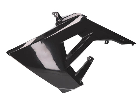 fuel tank cover left OEM black for Derbi Senda R 50, Senda SM 50 X-Treme Euro4 2018- PIAGGIO MOTOVEIKALS 21