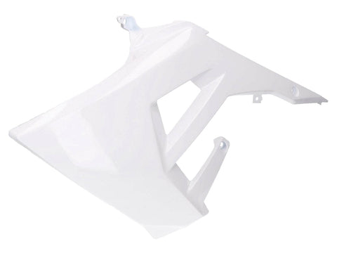 fuel tank cover left OEM white for Derbi Senda R 50, Senda SM 50 X-Treme Euro4 2018- PIAGGIO MOTOVEIKALS 21