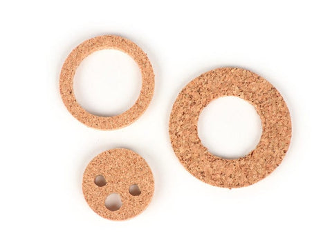 Fuel tap gasket set-BGM ORIGINAL- Vespa Wideframe VN, VM, ACMA - cork BGM ORIGINAL MOTOVEIKALS 21