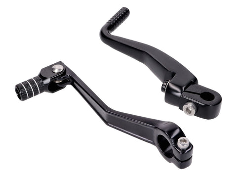 gear shift and kickstart lever foldable, anodized aluminum, black for Simson S50, S51, S53, S70, S83 101 OCTANE MOTOVEIKALS 21