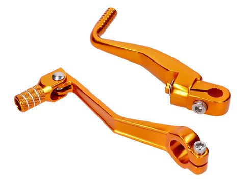 gear shift and kickstart lever foldable, anodized aluminum, golden for Simson S50, S51, S53, S70, S83 101 OCTANE MOTOVEIKALS 21