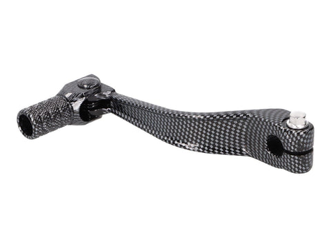 gear shift lever aluminum carbon-look for Piaggio / Derbi engine D50B0, EBE Off-Road , SM VPARTS MOTOVEIKALS 21