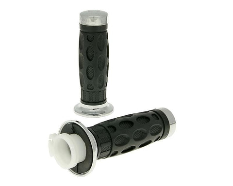 Grip Set W/Throttle Tube Chrom 101 OCTANE 101 OCTANE MOTOVEIKALS 21