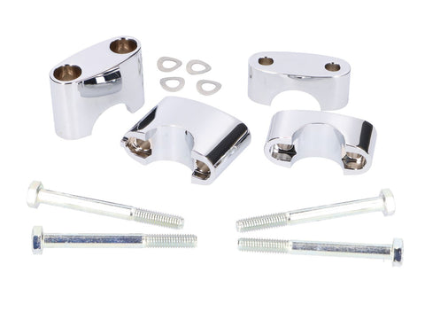 handlebar clamp set chromed for Simson S50, S51, S70 DIVERSE / IMPORT MOTOVEIKALS 21