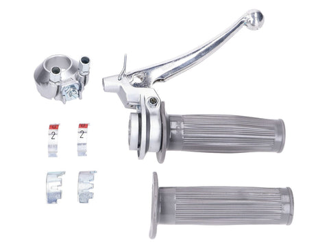 handlebar grip set complete 2-speed / 3-speed grey for Puch, Sachs, Zündapp DIVERSE / IMPORT MOTOVEIKALS 21
