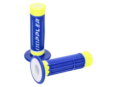 handlebar rubber grip set Doppler Grip 3D blue / white / neon yellow DOPPLER MOTOVEIKALS 21