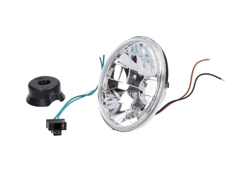 headlight round transparent 12V H4 / HS1 halogen w/ parking light for Simson S50, S51, S70 DIVERSE / IMPORT MOTOVEIKALS 21