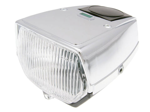 headlight square chromed for moped DIVERSE / IMPORT MOTOVEIKALS 21