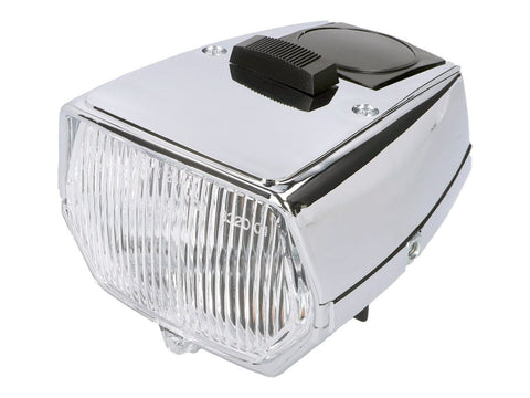 headlight square chromed with switch for Puch Maxi N, Europa DIVERSE / IMPORT MOTOVEIKALS 21