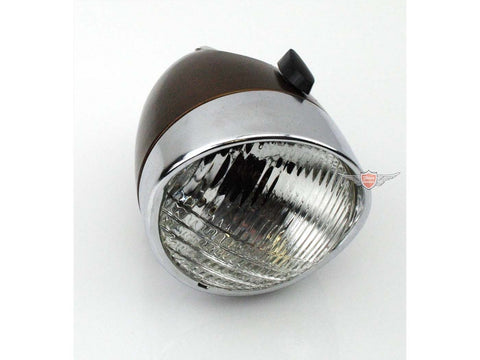Headlight Union Quick Light outlet 95mm Dimensions Total depth approx. 140mm Outer diameter 103mm 6 Volt 15 Watt for NSU Quickly, Miele, DKW, Rixe, KTM, Gritzner, Bauer DIVERSE / IMPORT MOTOVEIKALS 21