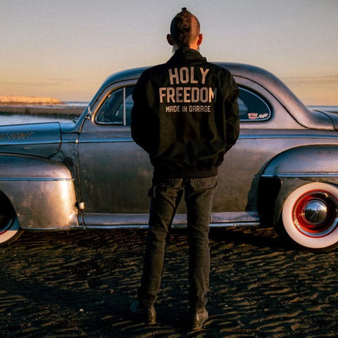 Holy Freedom Crew Bomber jacket black HOLY FREEDOM MOTOVEIKALS 21