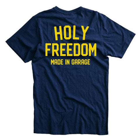 Holy Freedom Crew t-shirt blue HOLY FREEDOM MOTOVEIKALS 21
