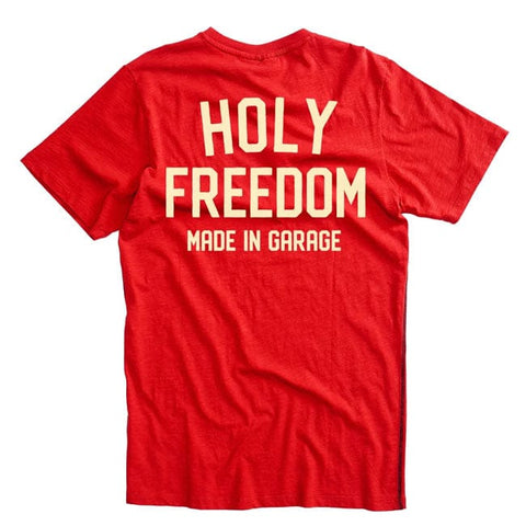 Holy Freedom Crew t-shirt red HOLY FREEDOM MOTOVEIKALS 21