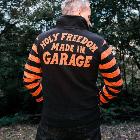 Holy Freedom Garage zip sweatshirt orange/black HOLY FREEDOM MOTOVEIKALS 21