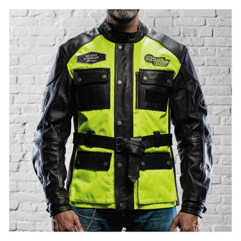 Holy Freedom Quattro Vision leather jacket black/fluo yellow HOLY FREEDOM MOTOVEIKALS 21