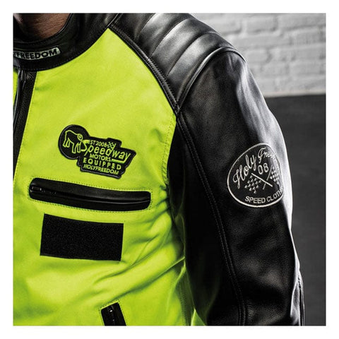 Holy Freedom Zero Vision leather jacket black/fluo yellow "S" HOLY FREEDOM MOTOVEIKALS 21