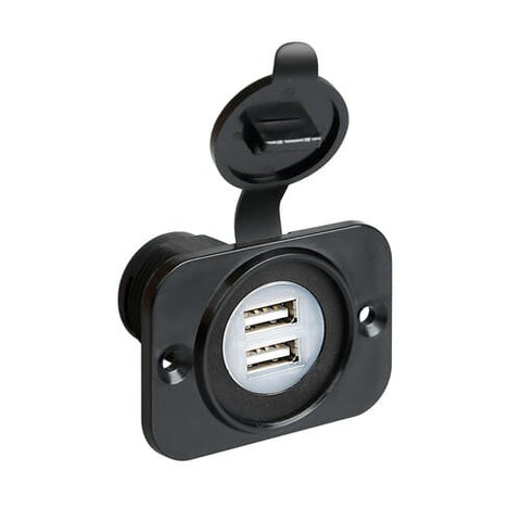 Iebūvējama dubultā USB uzlādes ligzda Lampa Ext-8, 12/24 V LAMPA MOTOVEIKALS 21