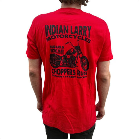 Indian Larry Street Racer t-shirt red INDIAN LARRY MOTORCYCLES MOTOVEIKALS 21