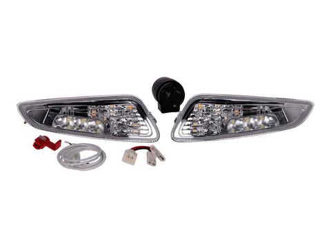indicator light set front Power1 LED clear with daytime running light for Vespa Primavera, Sprint, Elettrica POWER1 MOTOVEIKALS 21