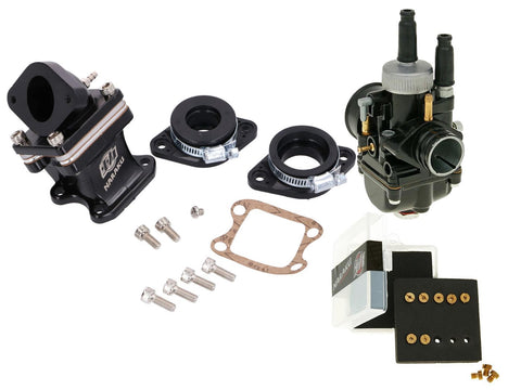intake system kit Naraku Big Valve V.2 w/ 21mm carburetor for Honda Dio, Peugeot Speedfight, Kymco DJ, upright NARAKU MOTOVEIKALS 21