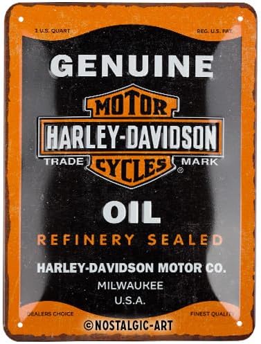 Izkārte Harley-Davidson Genuine Oil 15x20cm NOSTALGIC ART MOTOVEIKALS 21