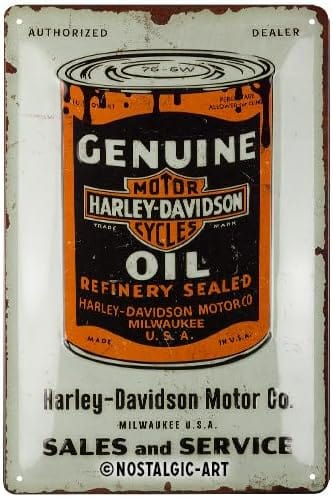 Izkārte Harley Davidson Genuine Oil 20x30cm NOSTALGIC ART MOTOVEIKALS 21