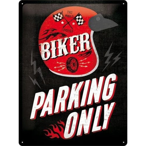Izkārtne BIKER PARKING ONLY 30x40 cm NOSTALGIC ART MOTOVEIKALS 21