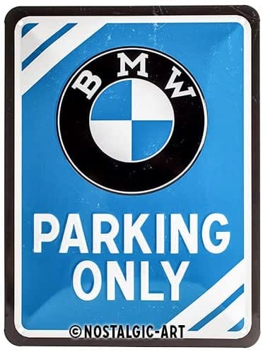 Izkārtne BMW PARKING ONLY 15cmx20cm NOSTALGIC ART MOTOVEIKALS 21