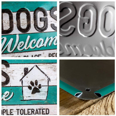 Izkārtne DOGS Welcome 20 x 10 cm NOSTALGIC ART MOTOVEIKALS 21