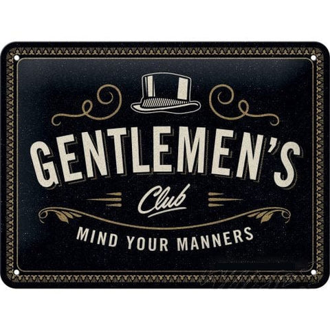 Izkārtne GENTLEMENS CLUB 15x20cm NOSTALGIC ART MOTOVEIKALS 21
