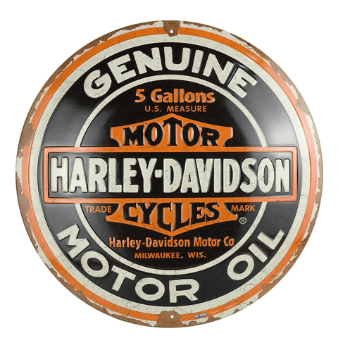 Izkārtne HARLEY DAVIDSON LOGO apaļa D 35cm NOSTALGIC ART MOTOVEIKALS 21