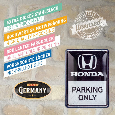 Izkārtne HONDA PARKING ONLY 15x20cm NOSTALGIC ART MOTOVEIKALS 21